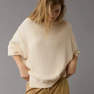 American Eagle Outfitters Cream Sweater